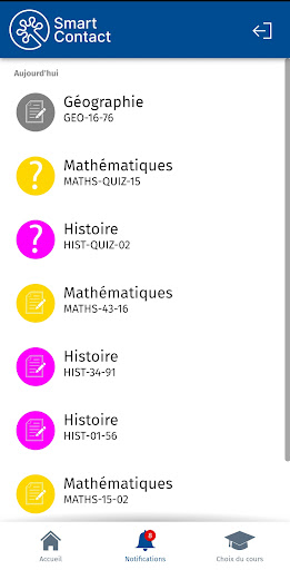 SmartContact Moodle Screen 2