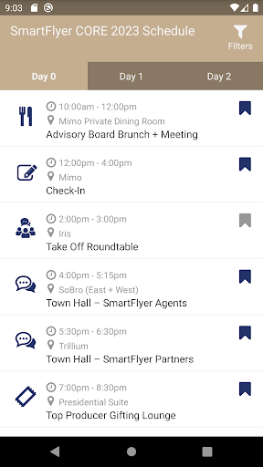 Android application SmartFlyer CORE screenshort