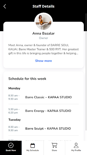 Barre Soul Kauai Screen 3