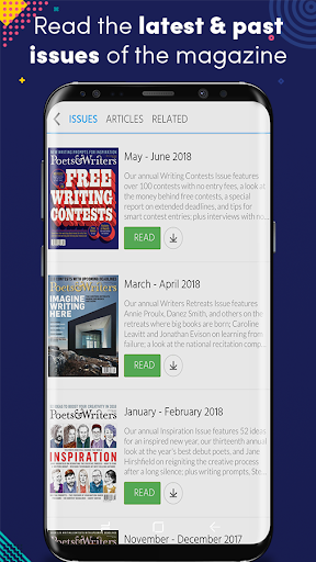 Android application Poets & Writers Magazine screenshort