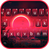 Red Sunset Keyboard Background