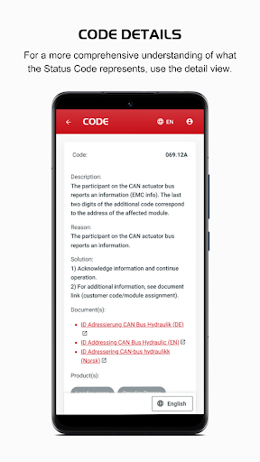 PALFINGER Palcode Screen 2
