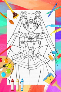 Livro Colorir de Sailor Moon