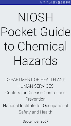 NIOSH Mobile Pocket Guide 5