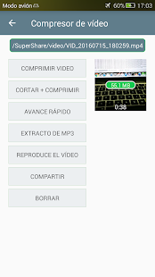 Compresor de video: Rápida Screenshot