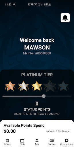 Android application Mawson Raiders screenshort