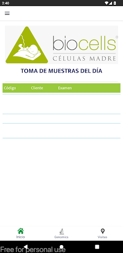 Android application Conecta Células Madre screenshort