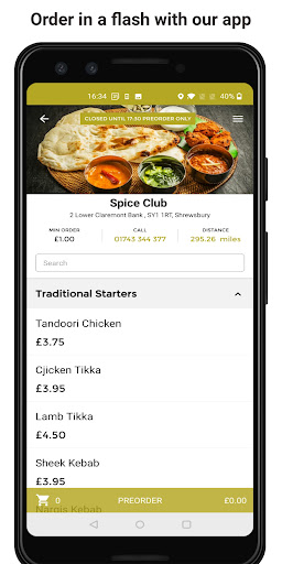 Android application Spice Club screenshort