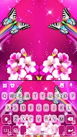 screenshot of Pink Flower Butterfly Keyboard
