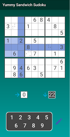 Yummy Sandwich Sudoku - Screenshot 2