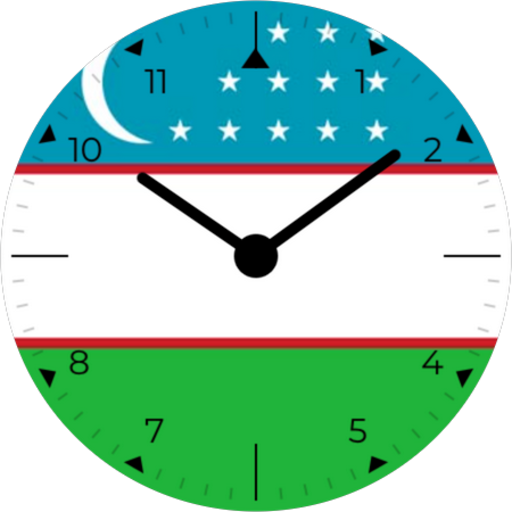 Android application Uzbekistan Analog Watch Face screenshort