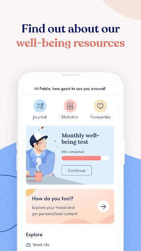 Screenshot of Online therapy, emotional help
