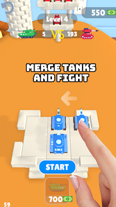 Merge Toy Tanks - Screenshot 1