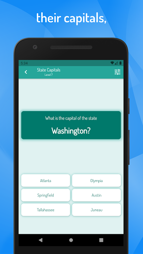 Screenshot of Quiz USA - States and Cities