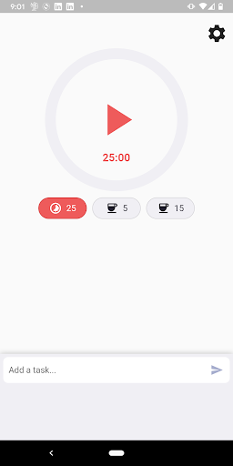 Android application Pomodoro technique +Tasks List screenshort