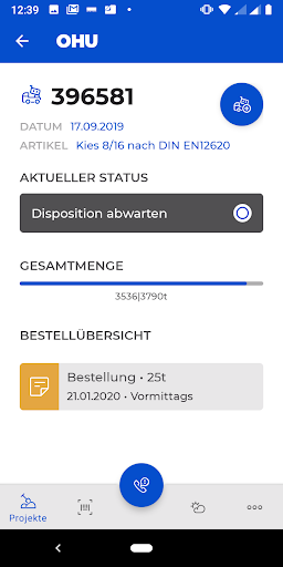 OHU Bauleiter App Screen 2