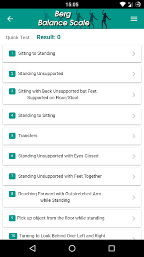 Berg Balance Scale Screen 2