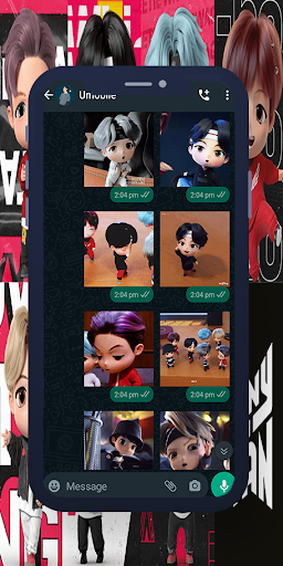 Android application TinyTAN Animated WASticker screenshort