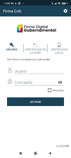 Android application FirmaGob screenshort