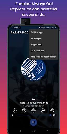 Radio PJ 106.3 MHz Screen 2