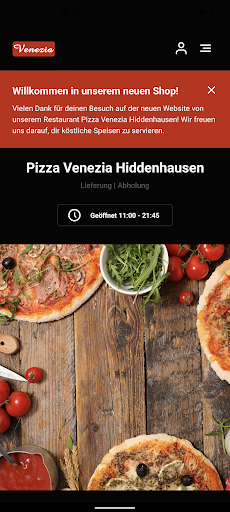 Android application Pizza Venezia Hiddenhausen screenshort