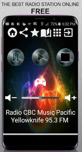 Android application CA Radio CBC Music Pacific Yel screenshort
