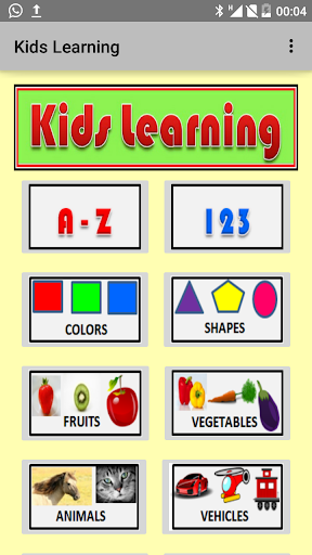 Android application KIDS COMPLETE LEARNING screenshort