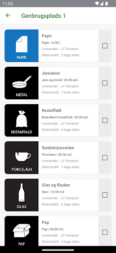 Android application Affald Online screenshort
