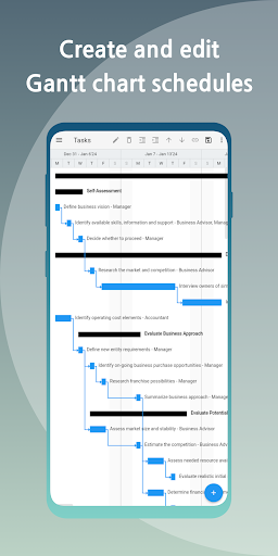 Android application Ingantt: Gantt chart planner screenshort