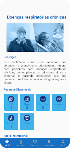 Android application Doenças respiratórias crônicas screenshort