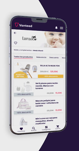 Android application Vanteed screenshort