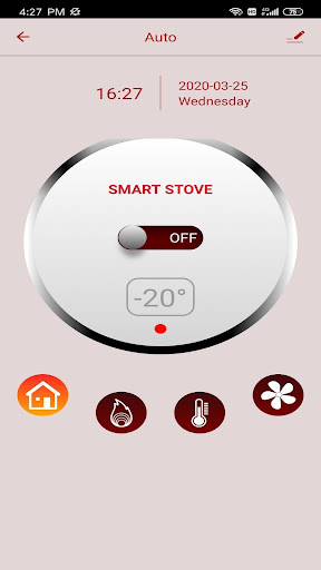 Android application smart pellet stove screenshort