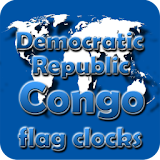 Dem. Rep. Congo flag clocks icon