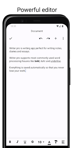 Screenshot of Writer pro - write on the go