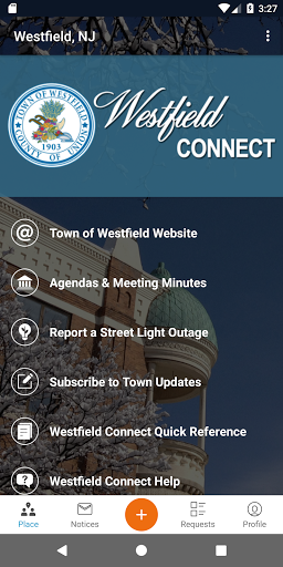 Android application Westfield Connect screenshort
