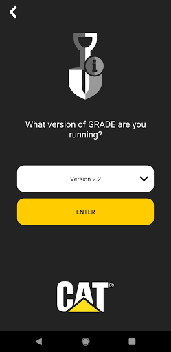 Android application Cat® GRADE Assistant screenshort
