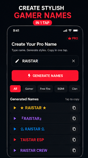 Gamer Name Pro: Nickname screenshot 1