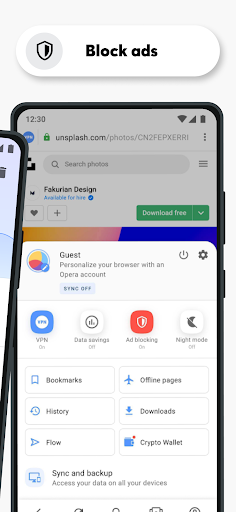 Opera Browser: Fast & Private screen 2