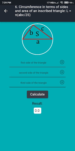 Circumference of a circle Screen 2