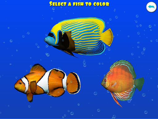 Dancing fishes 3D Coloring App