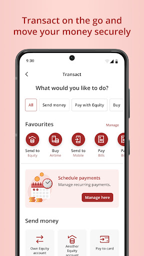 Screenshot of Equity Mobile