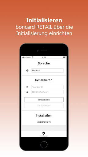 Android application boncard RETAIL screenshort