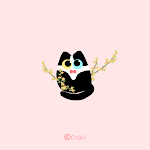Cover Image of Descargar 카카오톡 테마 - 말랑말랑턱시도고양이개나리_베이비핑크  APK