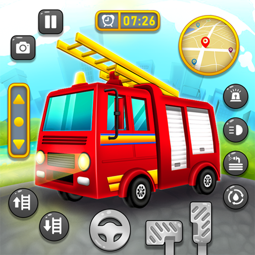 Firefighter Rescue Fire Truck  Icon