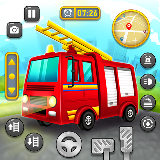 Firefighter Rescue Fire Truck logo