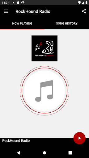 Android application RockHound Radio screenshort