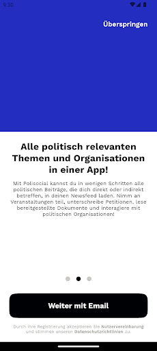 Android application Polisocial screenshort
