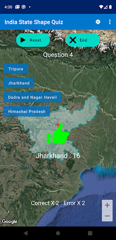 India State Shape Quiz - Screenshot 2