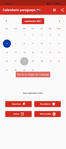 Android application Calendario paraguayo 2024 screenshort