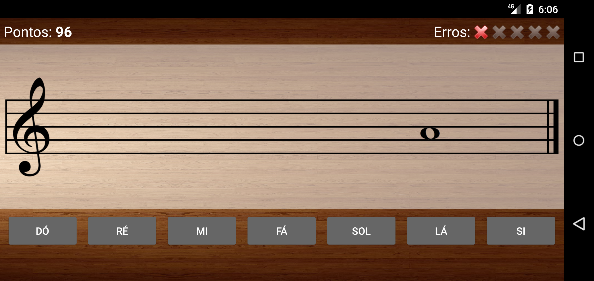 Android application Reading sheet music Game screenshort